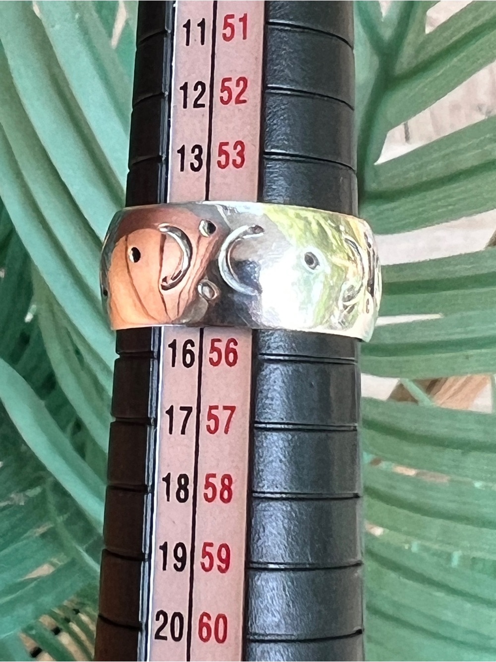 Mexico Sterling Silver MoonWide Band Ring - Silver